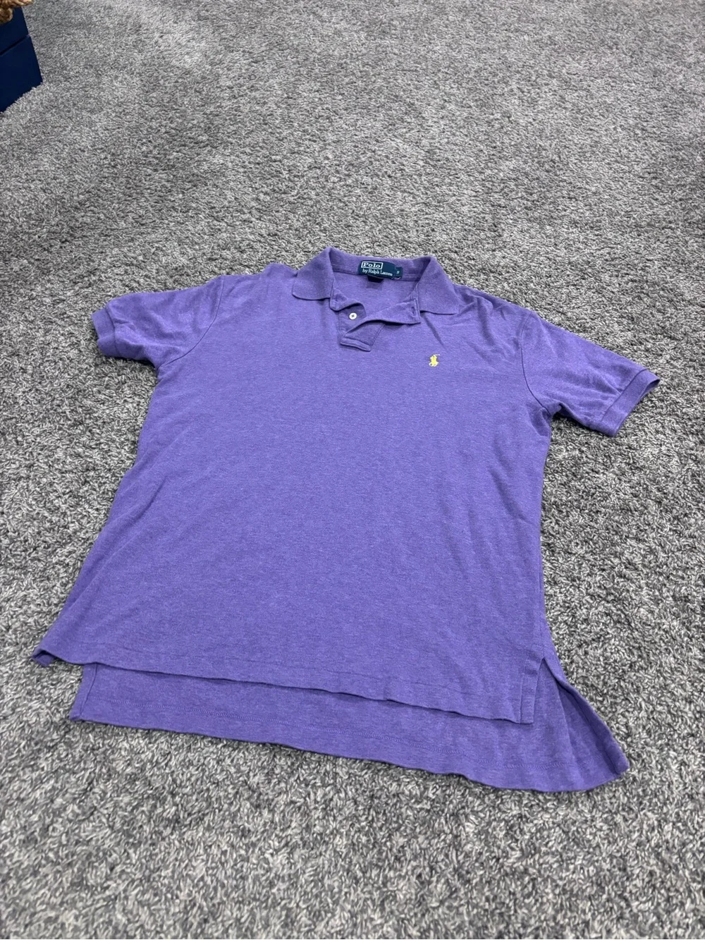 Ralph Lauren Purple Polo Shirt with Yellow Pony
